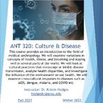 ANT 320: Culture and Disease